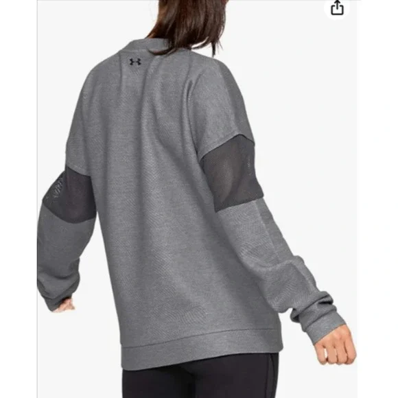 Under Armour UA Move Light Tunic Grey/Black Mesh Long Sleeve Pullover - Picture 3 of 7